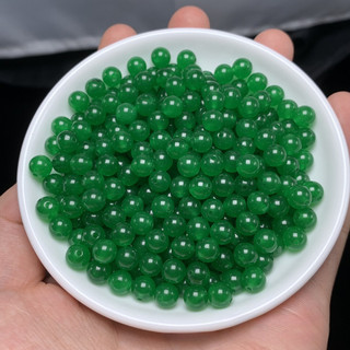Đá trong suốt màu jasper 6mm, hạt tròn rời để tự làm vòng tay
