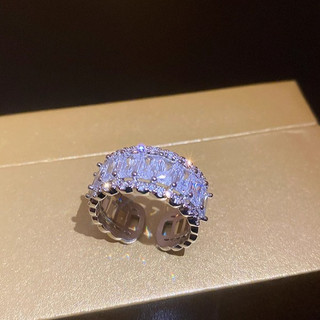 Shining Zircon Mở Nhẫn Nữ Cao Cấp Tính Khí Thời Trang Nhẫn Đồng Giá Rẻ Trang Sức Sang Trọng