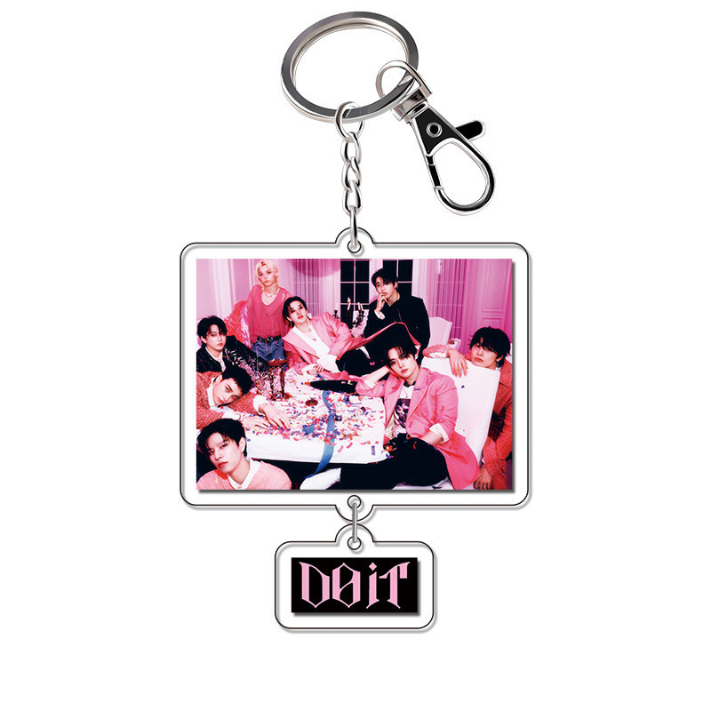 Stray Kids DO IT Móc Khóa HOLLOW Concert ATE HOP Album 5 SAO Acrylic Móc Khóa Phụ Kiện Bang Chan Lee Biết Chang Bin HyunJin Vòng Chìa Khóa Trong Suốt Kim Loại Móc Chìa Khóa YM