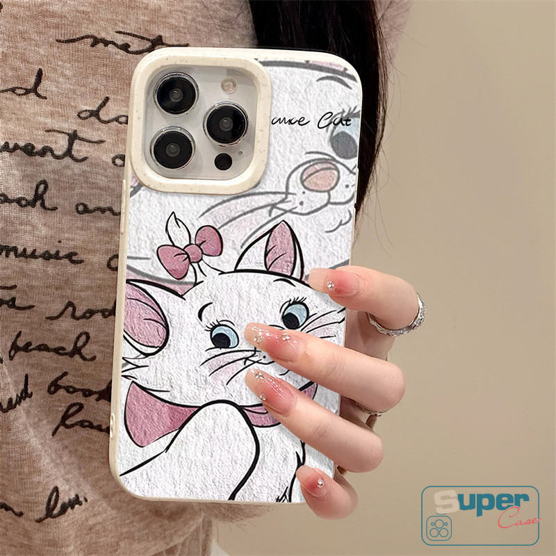 Ốp Lưng Tương Thích Cho IPhone 13 17 16 11 15 14 12 Pro Max XR Air X XS Max 6s 16 8 14 15 6 Plus SE 2020 Phim Hoạt Hình Thời Trang Dễ Thương Cặp Đôi Mèo Marie Bìa Mềm