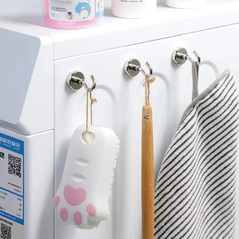 6 / 12 / 18 Cái Móc Từ Tính Mạnh Kim Loại / Móc Nam Châm Chịu Lực Gắn Tường 12MM / Móc Treo Khăn Chìa Khóa