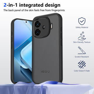 Dành Cho IQOO Z9 5G Ốp điện thoại Cứng Mờ Da-Cảm Giác Mềm Khung TPU Chống Sốc Mỏng Vỏ