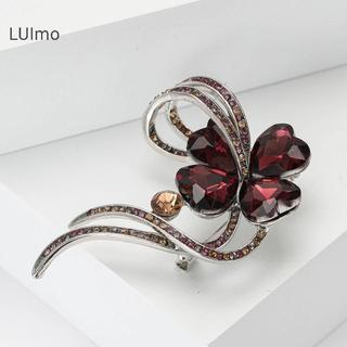 Trâm cài bốn lá cỏ ba lá kim cương giả pha lê - Phụ kiện thời trang cho nữ và làm quà tặng