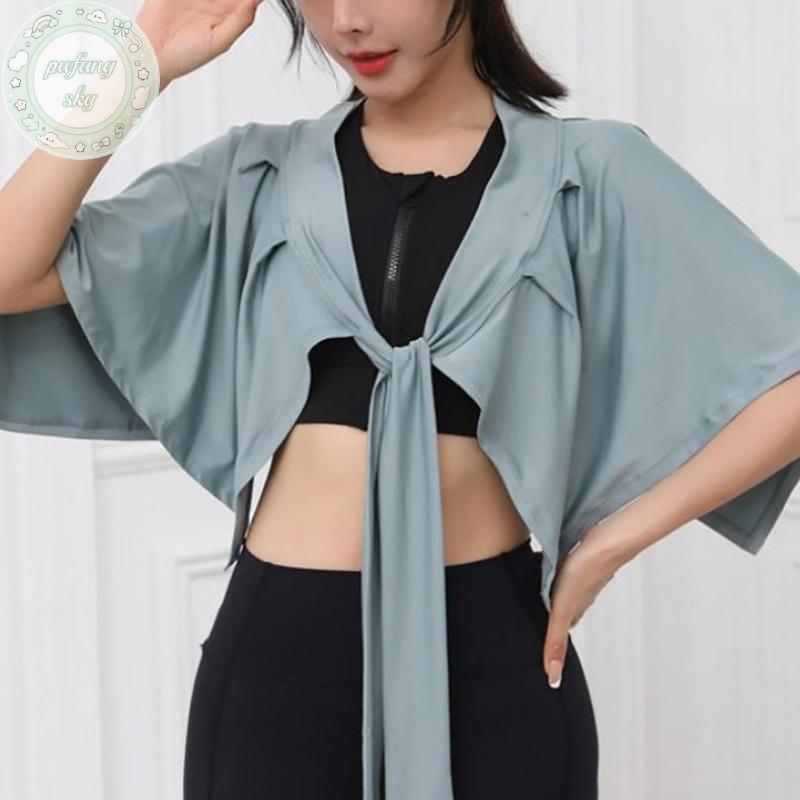 PUSKY Yoga Thể Thao Dây Đeo Dài Che Khăn Choàng, Phù Hợp Tập Luyện Tennis và Yoga cho Phụ Nữ