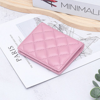 Ví nữ da ngắn thời trang thêu kim cương nửa lạnh Ví đựng tiền xu nhiều khe cắm thẻ