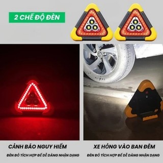 Đèn Led Cảnh Báo Dừng Đỗ Xe Ô Tô Khẩn Cấp Trên Đường - Đèn Tam Giác Pin Năng Lượng Mặt Trời Những thứ cần thiết cho ô tô