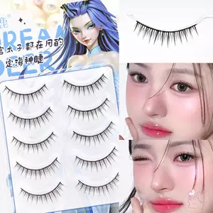 Full Strip Lông Mi Giả Tự Nhiên Dày Đặc Với Dây Cotton Co Giãn Cao Để Mặc Hàng Ngày Màu Đen C-Curl
