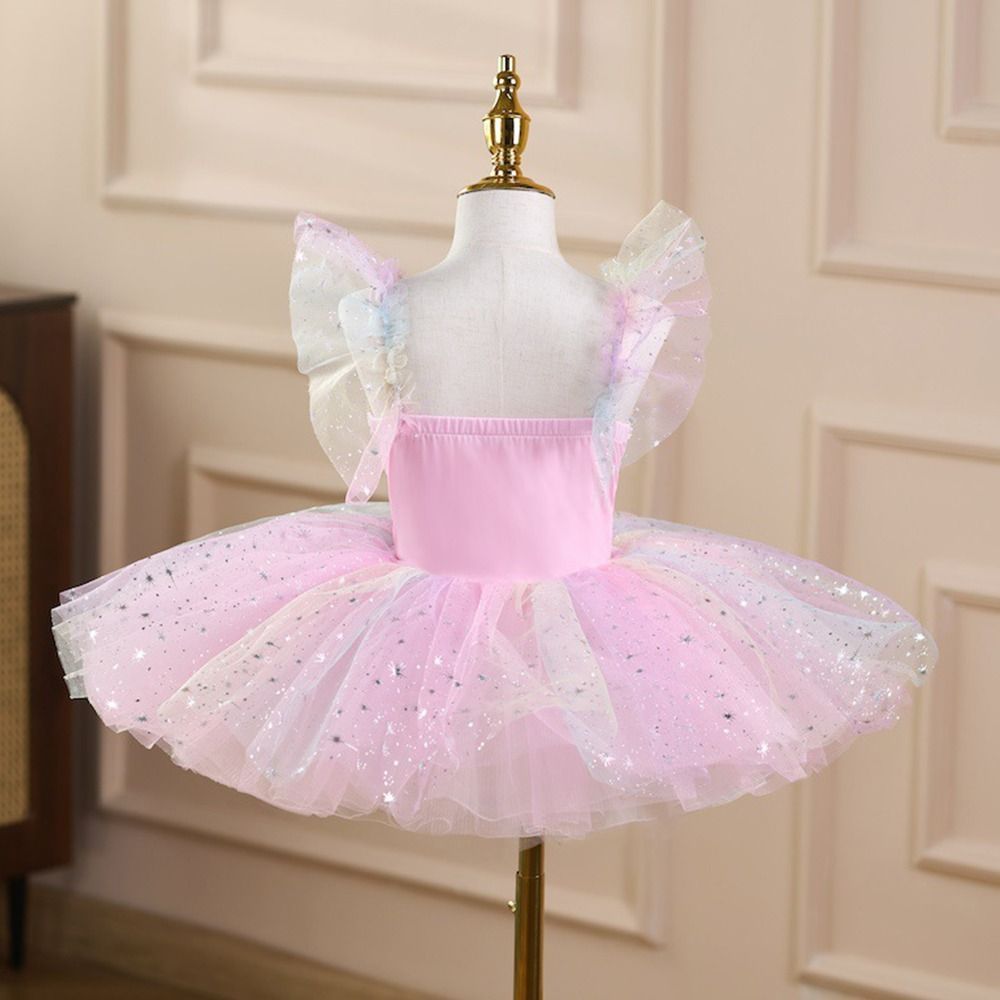 Đầm múa ba lê trẻ em SAIA, Đầm dự tiệc Sequin Ballet Tutu, Quần áo biểu diễn phồng hiện đại thời trang trẻ em bé gái