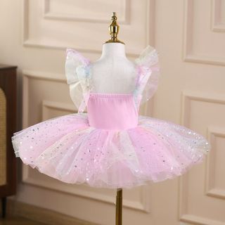 FEASTLY Ballet Tutu, Đầm dự tiệc Sequin Trẻ em Đầm ba lê, Trang phục khiêu vũ phồng hiện đại thời trang Trẻ em bé gái