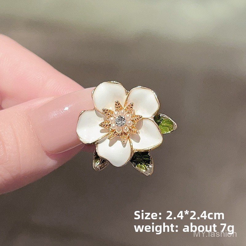 Trâm Cài Hoa Camellia Phong Cách Nhật Bản, Chống Chói - Phụ KiệnCorsage Sang Trọng