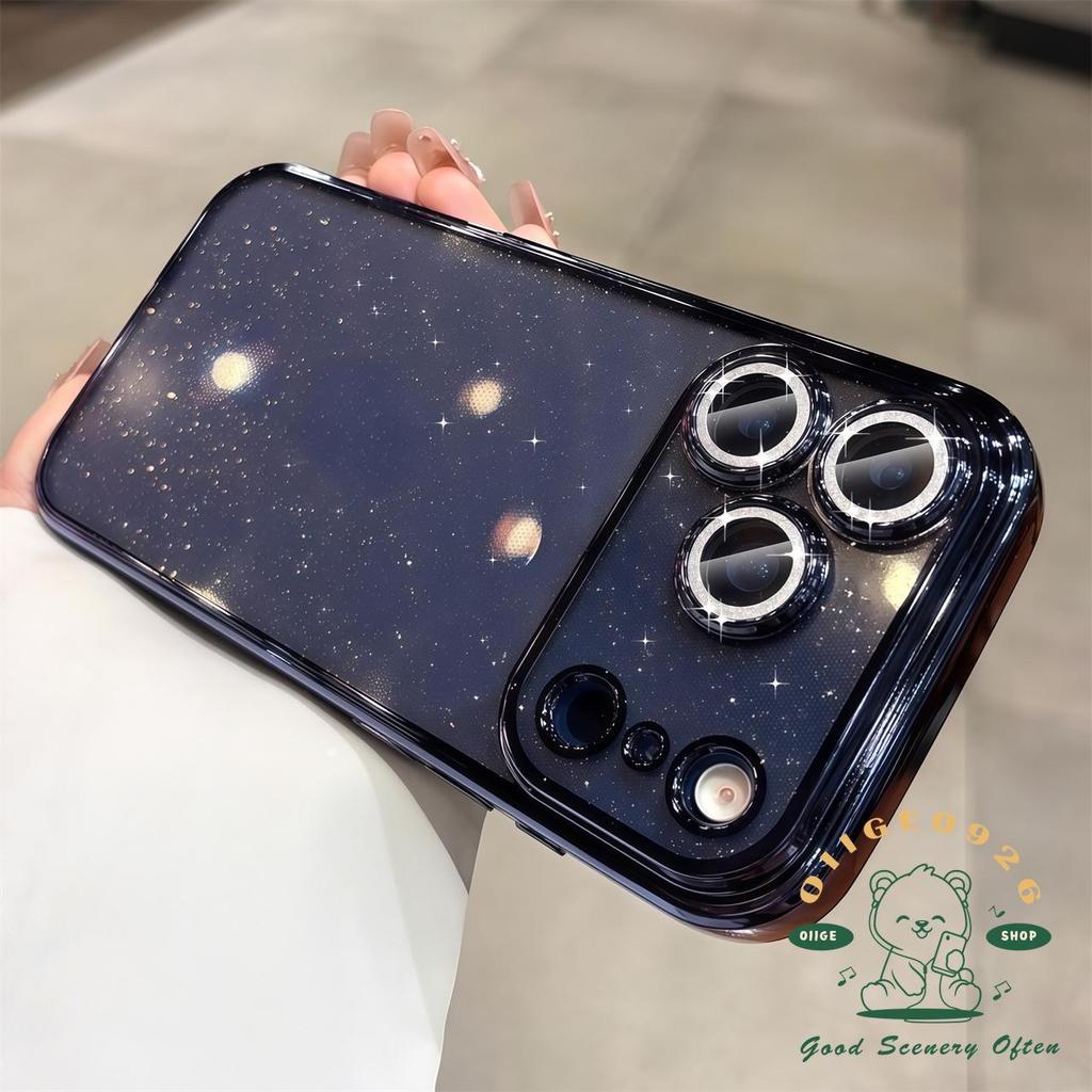 【 Ốp lưng iPhone17 】 Vỏ điện thoại lấp lánh mạ chống rơi iPhone17 Pro Max16 15 14 13 12 cho vỏ iPhone Vỏ mềm silicon TPU chống sốc