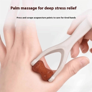 Máy mát xa ngón tay METUBE, Thiết kế kẹp 360° Con lăn lăn Massage ngón tay, Gậy bấm huyệt bằng gỗ nguyên khối bền để giảm kinh tuyến trị liệu bằng tay