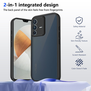 Dành Cho Vivo V23 5G / V23E Ốp điện thoại Cứng Mờ Da-Cảm Giác Mềm Khung TPU Chống Sốc Mỏng Vỏ