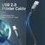 【24H】Dây Máy In USB 2.0 Chuẩn A Đực Sang Chuẩn B Đực Đa Chiều Dài, Chống Nứt Vỡ, Tốc Độ Truyền Dữ Liệu Ổn Định, Hiệu Quả