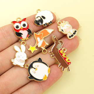 Vòng cổ handmade động vật dễ thương từ hợp kim, phù hợp cho DIY thời trang, móc khóa và bông tai