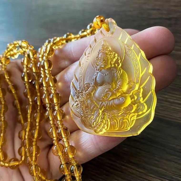 Mặt Dây Chuyền Phong Thủy Cho Nam và Nữ - Màu Xanh Tara với Hình Bồ Tát và Phật Quan Âm
