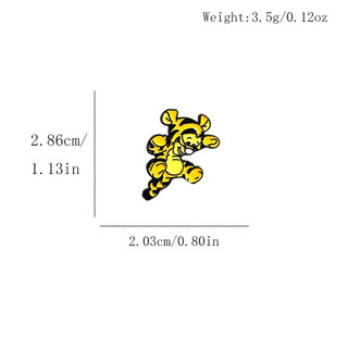 4 Cái / bộ Winnie the Pooh Huy Hiệu Hoạt Hình Dễ Thương Tigger Và Lợn Nhỏ Hợp Kim Thổ Cẩm Trang Trí Anime Pin