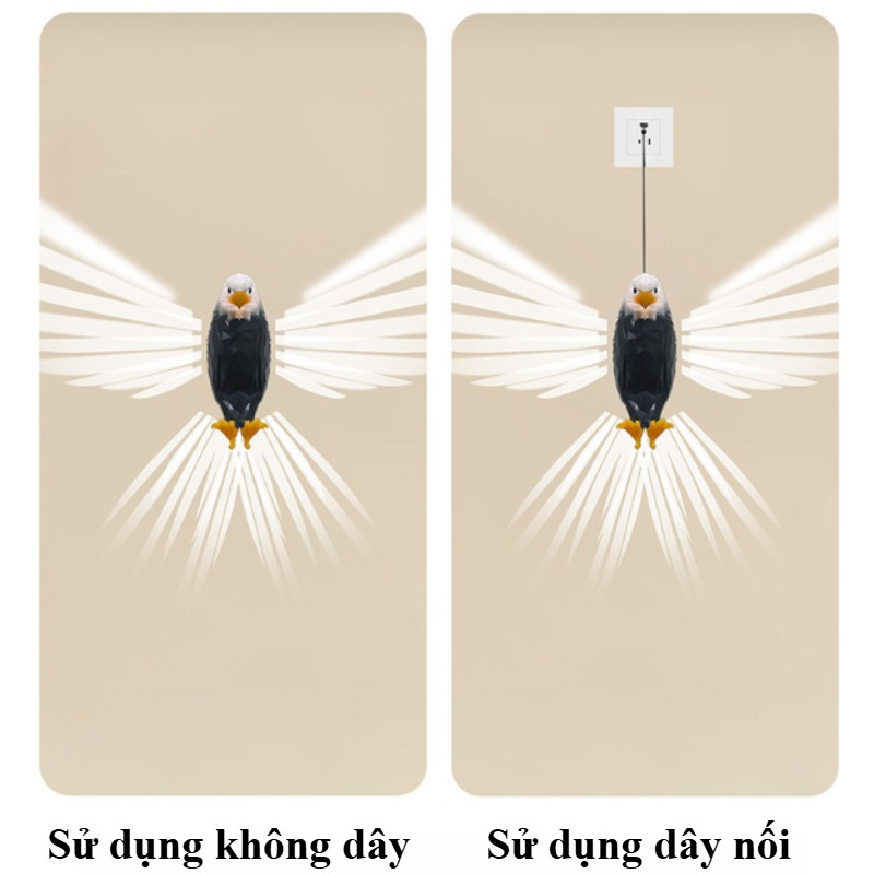 Đèn Tường Đại Bàng 3D Điều Khiển Từ Xa - LED Nghệ Thuật, Trang Trí Phòng Khách & Phòng Ngủ