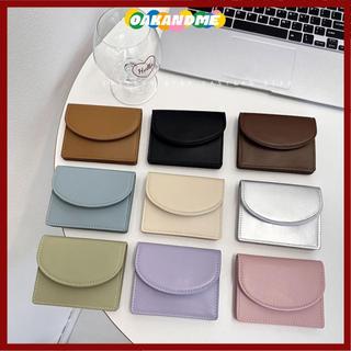 Ví nữ OAKANDME, Ví đựng tiền xu bằng da PU dung tích lớn, Túi đựng tiền di động màu Dopamine nhỏ dành cho nữ