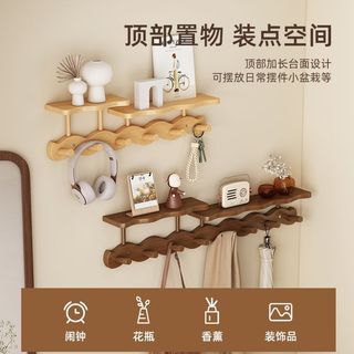 Sáng tạo Phong cách đơn giản Móc treo lối vào treo tường không đục lỗ Thích hợp cho lối vào nhà Lối vào Túi chìa khóa đa chức năng Lưu trữ Móc quần áo