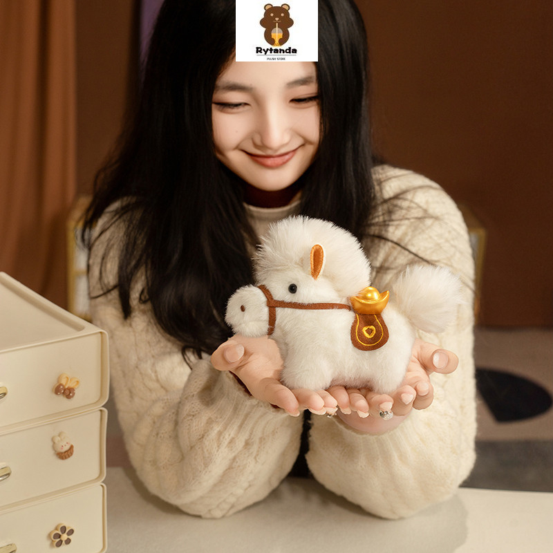 Rytanda Dễ Thương Mềm Ngựa Sang Trọng Mặt Dây Chuyền Mô Phỏng Năm Mới Động Vật Ngựa (Cung Hoàng Đạo Trung Quốc) Móc Khóa Vui Vẻ Bạn Gái Trẻ Em Giáng Sinh Ba Lô Sinh Nhật Trang Trí Chìa Khóa Quà Tặng Giáng Sinh