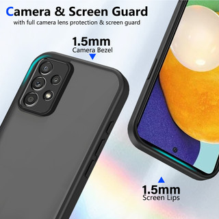 Dành Cho Samsung Galaxy A33 5G / A52 / A52s / A53 5G Ốp điện thoại Cứng Trong Suốt Da-Cảm Giác Mềm Khung TPU Chống Sốc Mỏng