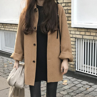 Áo khoác len nữ phiên bản Hàn Quốc thu đông, size vừa dáng dài, phong cách mới đầu xuân