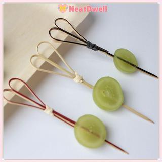 [Còn hàng] Que xiên NEATDWELL, 100 Cái / túi Que hái tăm thân thiện với môi trường, Tăm tre trang trí Cocktail