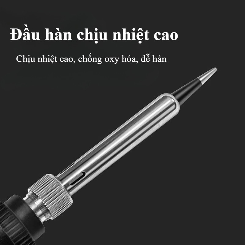 Mỏ Hàn Điện Tử 80W 220V Có Màn Hình LCD, Điều Chỉnh Nhiệt Độ, Thiết Kế Chuyên Dụng Cho Hàn Chì Nhanh