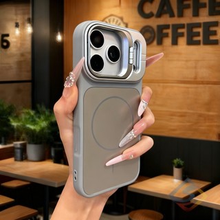 Ốp điện thoại giá đỡ ống kính lật màu cam vũ trụ mới cho IPhone 17Pro Max 11 12 13 14 15 16 Pro Max Vỏ mềm từ tính Vỏ chống sốc