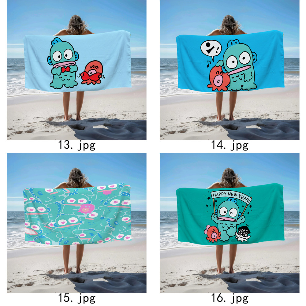 Khăn tắm Sanrio Hangyodon, Khăn tắm bể bơi đi biển, Quà tặng kỷ niệm sinh nhật