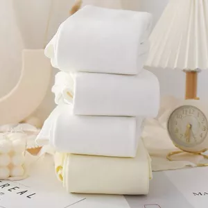 Mùa Thu - Quần Legging Nữ Sữa Trắng Dày Lông Cừu Ấm Áp, In Sọc Dọc Mỏng