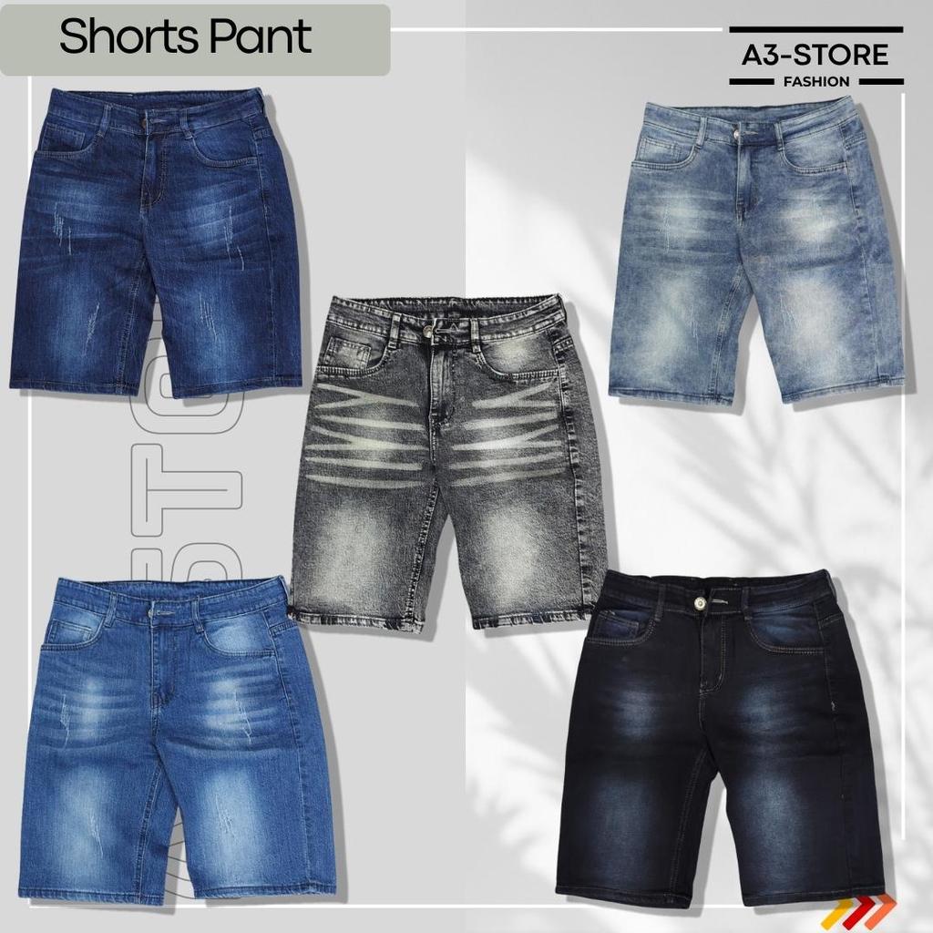 (Sọt Jean Nhiều Màu Có Size Lớn) Quần Short Jean Wash Nhẹ A3Store – Jean Co Giãn Thoải Mái