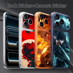 Dành cho IPhone 17 Pro / 17 Pro Max Anime Demon Slayer In Micro Matte Trang trí mặt sau giấy mềm Chống mài mòn Chống trầy xước
