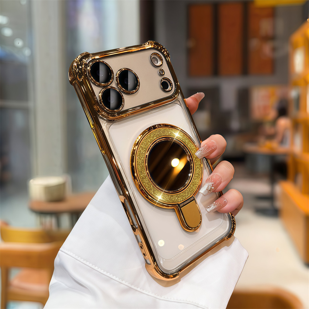 Ốp điện thoại chống rơi gương lấp lánh cho iphone 17 Pro Max 16 11 12 13 14 15 Pro Max 16 plus Vỏ có Camera Bảo vệ toàn diện Vỏ chống sốc Vỏ cứng bảo vệ điện thoại