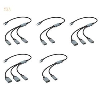 Bộ chuyển đổi bộ chia USB C 3 trong 1 YXA 2 hỗ trợ sạc nhanh và truyền dữ liệu cho điện thoại Máy tính bảng và các thiết bị khác