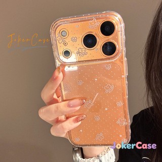 Cho IPhone 17 11 12 15 14 16 13 Pro Max XR X XS Max 8 16 15 7 14 Plus SE 2020 Air Ốp lưng điện thoại hình gấu dễ thương