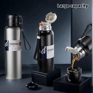 Bình giữ nhiệt bằng thép không gỉ 860ml Bình giữ nhiệt dung tích lớn Bình giữ nhiệt lạnh và nóng Bình chân không cách nhiệt