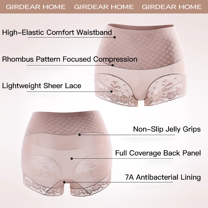 Girdear Home Ice Silk siêu mỏng quần lót nữ Quần Lót Định Hình Cho Nữ, Chất Liệu Cotton Mỏng Như Tơ Băng Giá, Thoáng Khí và Kiểm Soát Vòng Eo,GH24