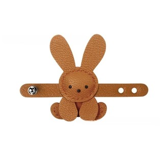 Túi OLVIDO Charm, Mặt dây chuyền túi thỏ hoạt hình bằng da PU, Trang trí túi DIY có thể điều chỉnh màu trơn