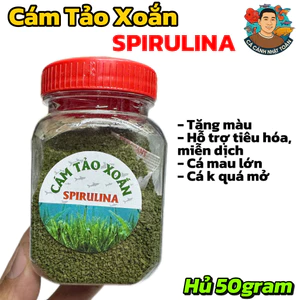 Cám Tảo Xoắn Dinh Dưỡng Cho Cá Cảnh Dạng Hạt (Hủ ̀̀50gram)