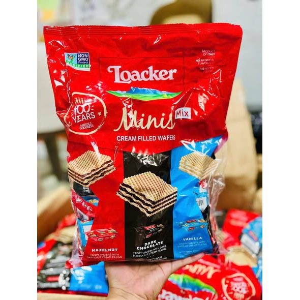 BÁNH LOACKER MINIS MIX 800G – WAFER NHÂN KEM Ý, MIX 3 HƯƠNG VỊ | Shopee ...