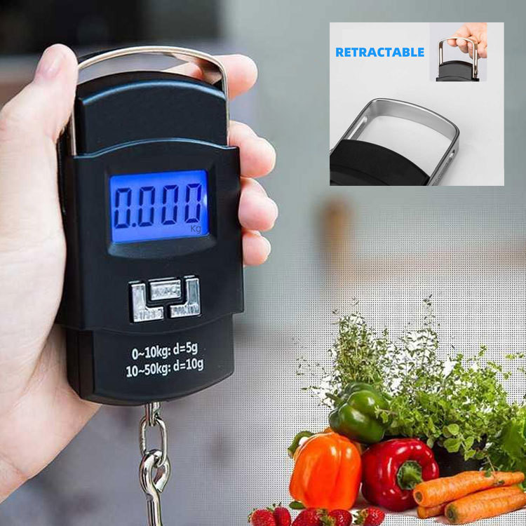 Cân điện tử mini cầm tay 50kg – thiết kế gọn, màn hình LCD, độ chính xác cao, đa năng tiện lợi