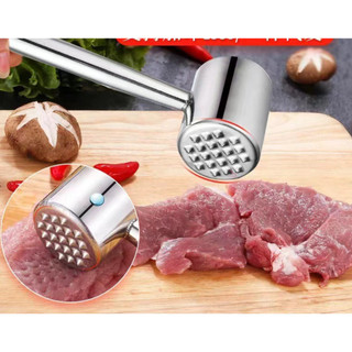 Búa Đập Thịt Inox 304 Hai Đầu Cao Cấp Dầm Thịt, Nghiền Hành Tỏi Siêu Tiện
