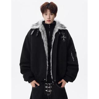 Áo khoác độn cotton nam GKSSS Da lộn phong cách Mỹ thương hiệu hợp thời trang phong cách unisex chất lượng cao