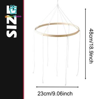 Gamchiano Di Động Khung Tròn Chuông Gió Treo DIY Trang Trí Mầm Non Cho Trẻ Sơ Sinh Đồ Chơi Thủ Công Sáng Tạo Giường Chuông Móc Treo Tre Hoop
