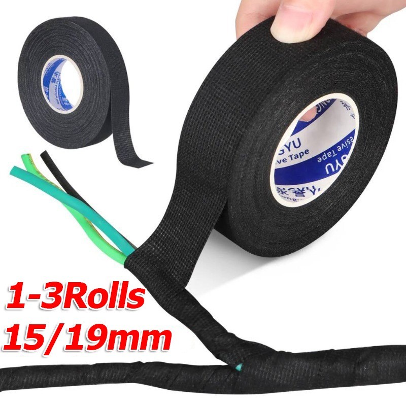 Băng vải dây 15 / 19mm / Băng cách điện bằng vải nhiệt độ cao tự dính