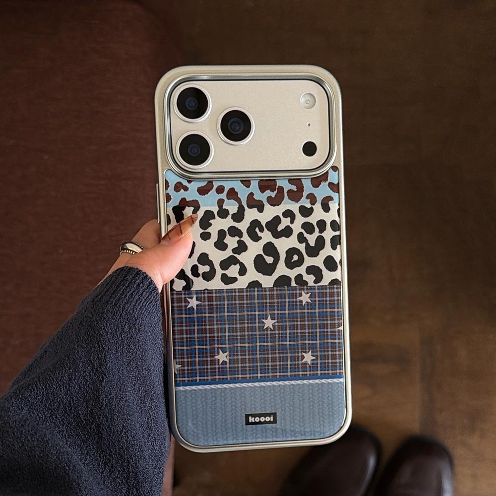 Ốp lưng cứng Tương thích với iPhone 13 14 14Pro 14ProMax 15 15Pro 15ProMax 16 16Pro 16ProMax 17 17Pro 17ProMax Ốp họa tiết in hình Star Leopard
