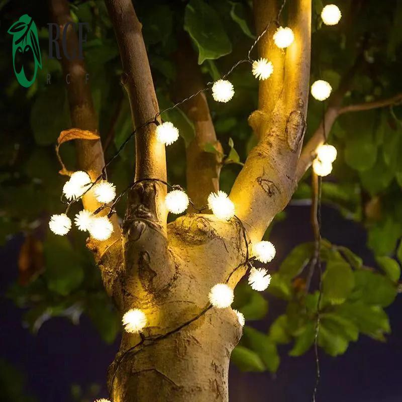 Đèn dây bồ công anh năng lượng mặt trời 1,5M 10LED Trang trí tiệc sân vườn Giáng sinh ngoài trời chống nước