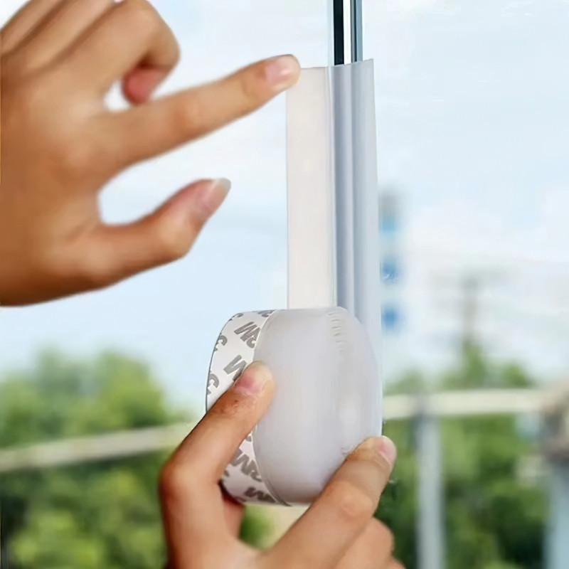 Ron Cao Su Dán Khe Hở Chân Cửa Ngăn Bụi Nước Côn Trùng, Gioăng dán cửa cao su,chống gió, chống ẩm và chống bụi-FE123